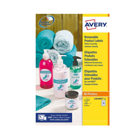 Etichette adesive rotonde rimovibili - Ø 25 mm - 25 fogli (48 et/fg) - laser/inkjet - avery