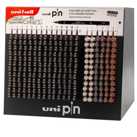 Expo 240 uni pin fineliner in colori e gradazioni assortiti uni mitsubishi