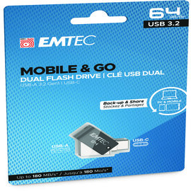 Emtec - dual usb3.2 t260 - type-c - ecmmd64gt263c - 64gb