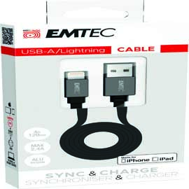 Emtec cavo usb-a to lightning t700