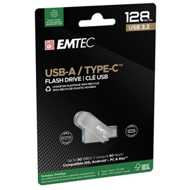 Emtec memoria dual usb3.2 to type-c d280 128gb