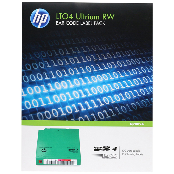 Etichette per codici a barre per automazione hpe ultrium 4rw