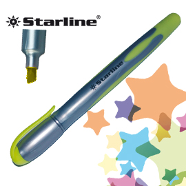 Evidenziatore starline giallo p.scalpello 1-4mm
