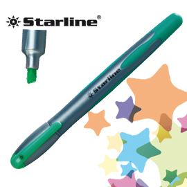 Evidenziatore starline verde p.scalpello 1-4mm