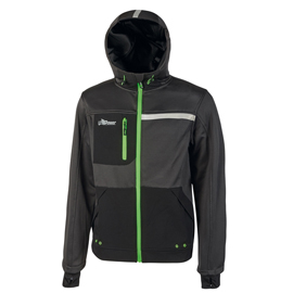 Felpa galaxy - taglia l - nero/verde - u-power