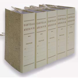 Faldone gazzetta ufficiale c/legacci juta 31x22cm dorso 10cm