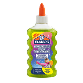 Flacone 177 ml colla glitterata verde liquida slime elmer's newell