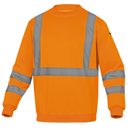 Felpa sportiva astral - alta visibilità - tg. L - arancio fluo - deltaplus