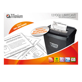 Foglio lubrificante - per distruggidocumenti - titanium - conf. 12 pezzi