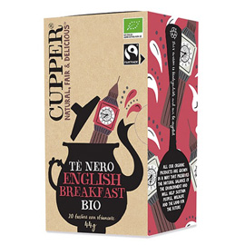 Filtri te' nero - biologico - gusto english breakfast - cupper - conf. 20 pezzi