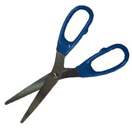 Forbici detectabili - con manici in plastica - 21 cm - blu - linea flesh