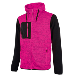 Felpa donna rainbow lady - taglia m - grigio/fucsia - u-power