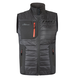 Gilet wall - taglia l - pe - grigio/arancio - u-power