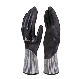 Guanti antitaglio vecut b08 - maglia econocut - palmo in poliuretano - taglia 09 - grigio - deltaplus - pack 3 paia