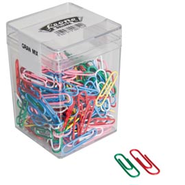 Gran mix fermagli colorati pcv 125gr assortiti leone
