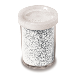 Glitter flacone grana fine 25ml argento cwr