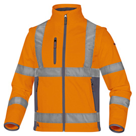 Giacca softshell moonlight 2 alta visibilita' arancio fluo tg.l deltaplus