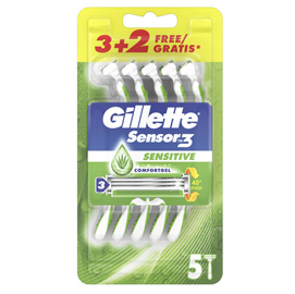Gillette sensor 3 sensitive - usagetta 3+2pz