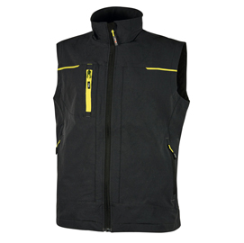 Gilet da lavoro saturn nero/giallo taglia xxl u-power
