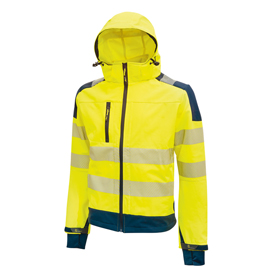 Giacca softshell alta visibilita' miky giallo fluo taglia xl u-power