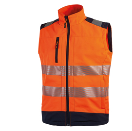 Gilet alta visibilita' softshell dany arancio fluo taglia xl u-power