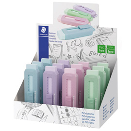 Gomma a scorrimento eraser - involucro colori pastello assortiti - staedtler