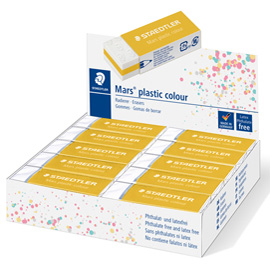 Gomma mars  plastic - giallo oro - staedtler