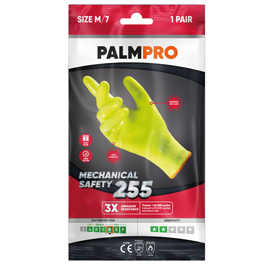 Guanti mechanical safety palmpro 255 - taglia xl - giallo fluo - icoguanti