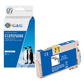 Gg - cartuccia ink compatibile per epson workforce pro wf-4745 - ciano