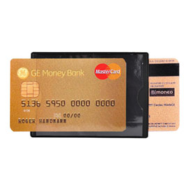 Hidentity® duo 85x60mm per bancomat /carta di credito nero exacompta