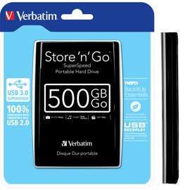 Hard disk partatile store 'n' go usb 3.0 da 500gb black