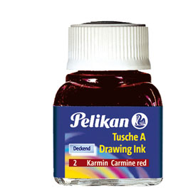 Inchiostro di china 523 carminio 2 10ml pelikan