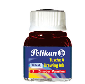 Inchiostro di china 523 vermiglione 3 10ml pelikan