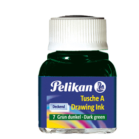 Inchiostro di china 523 verde scuro 7 10ml pelikan
