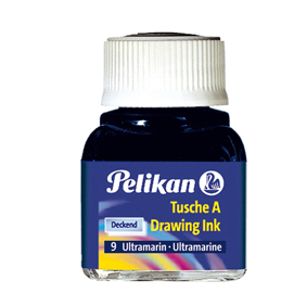 Inchiostro di china 523 blu oltremare 9 10ml pelikan
