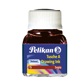 Inchiostro di china 523 seppia 15 10ml pelikan