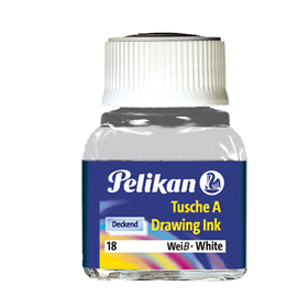 Inchiostro di china 523 bianco 18 10ml pelikan