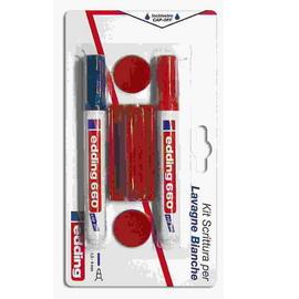 Kit scrittura per lavagne bianche edding e-b 0828c