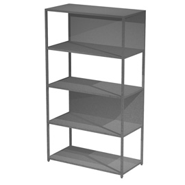 Libreria 5 ripiani modular - 90 x 44 x 161 cm - struttura metal antracite - antracite - artexport