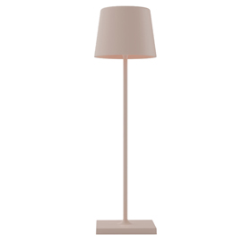 Lampada da tavolo 851 - ricaricabile - 8 x 30 cm - metallo - tortora - palmina