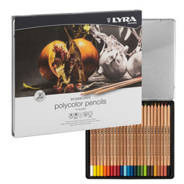 L2001240 astuccio metallo 24 pastelli rembrandt polycolor lyra
