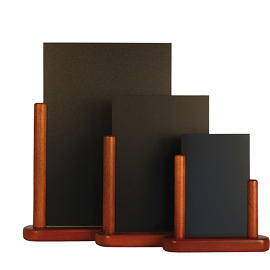 Lavagna da tavolo mogano a5-20x23x6cm elegant securit