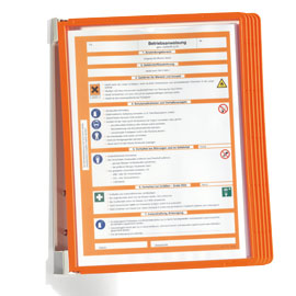 Leggio da muro vario wall 5 - 5 pannelli arancione durable