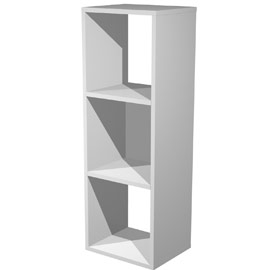 Libreria 3 caselle 35,9x29,2cm-h103,9cm grigio alluminio - rainbow