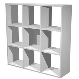 Libreria 9 caselle 104x29,2cm-h103,9cm grigio alluminio - rainbow