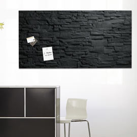 Lavagna magnetica in vetro 46x91cm ardesia artverum® sigel