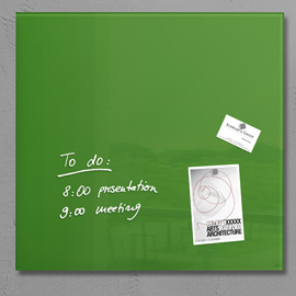 Lavagna magnetica in vetro 48x48cm verde artverum® sigel