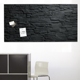 Lavagna magnetica in vetro 55x130cm ardesia artverum® sigel