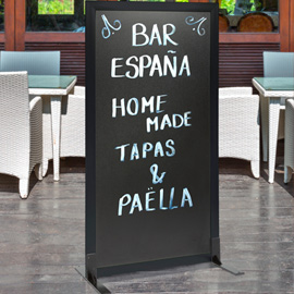 Lavagna multiboard nera 60x115cm cornice nero securit