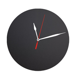 Lavagna da parete 'orologio' silhouette securit
